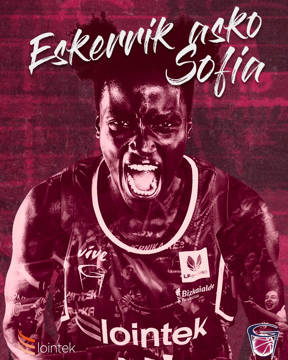 Lointek Gernika Bizkaia (@gkesb) on Twitter photo Obrigado <a href="/sofcarol14/">Sofia da Silva</a>
Eskerrik asko azken bi urteetako konpromiso eta lanagatik. Mucha suerte en el futuro, tanto deportivo como personal
#GutarikoBat💜 Obrigado <a href="/sofcarol14/">Sofia da Silva</a>
Eskerrik asko azken bi urteetako konpromiso eta lanagatik. Mucha suerte en el futuro, tanto deportivo como personal
#GutarikoBat💜