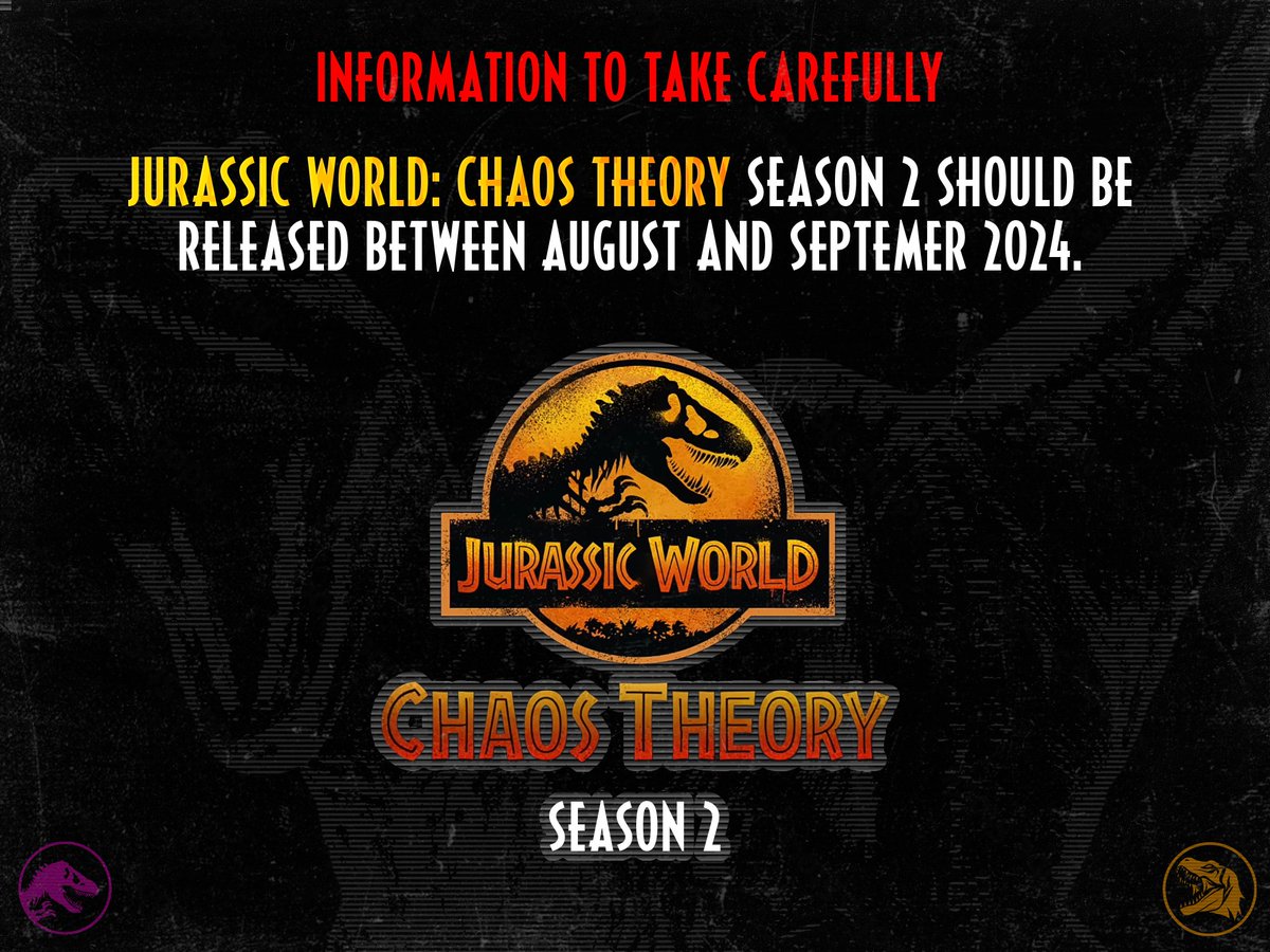 🌐 Some news of Jurassic World: Chaos Theory 📺

#JurassicPark #JurassicWorld #JurassicWorldChaosTheory