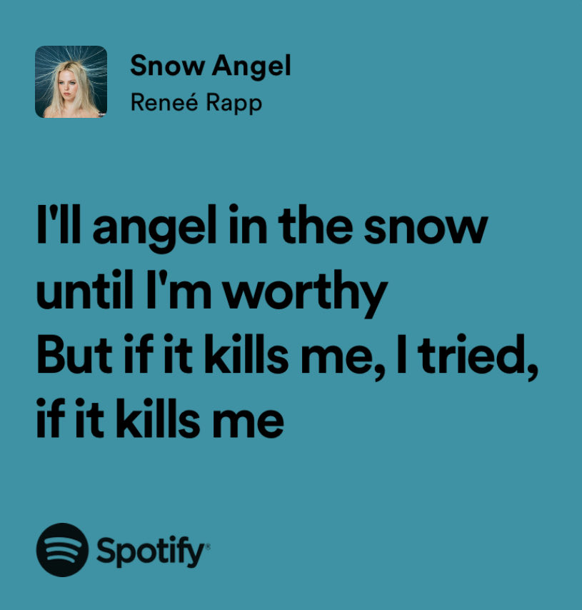 my snow angel 💔