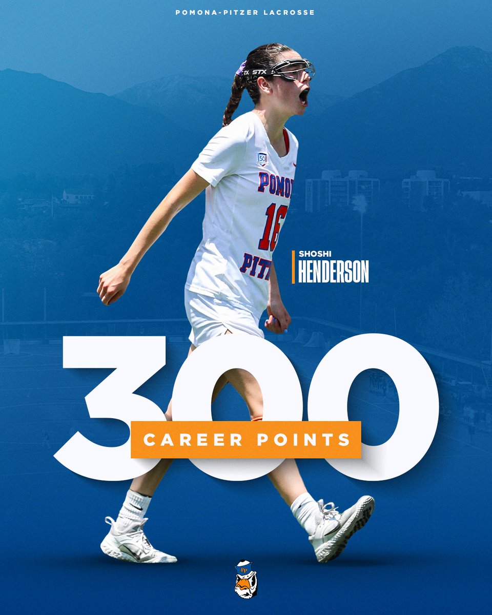 300 POINTS AND COUNTING‼️ Shoshi Henderson scores four goals and dishes out three assists in the Second Round of NCAAs to pass the 300 point milestone and moves into second all-time in Pomona-Pitzer history! #GoSagehens #SagehensLAX