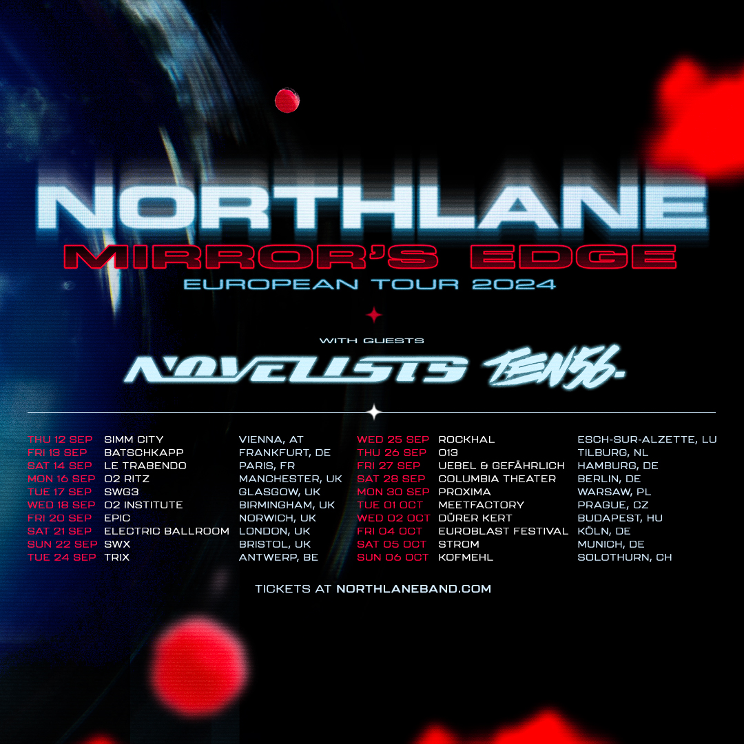Europe/UK - we hope to be seeing you this September /October as we return for a headline tour, with support from @novelistsmusic & @ten56hq northlaneband.com
