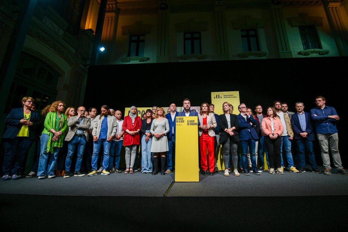 Vull agrair a tota la gent que avui ens ha fet confiança. Hem obtingut uns mals resultats, però el projecte d'Esquerra Republicana continuarà perquè estem orgullosos del que som, dels 93 anys d'història i del que hem fet des del govern republicà, independentista i d'esquerres.