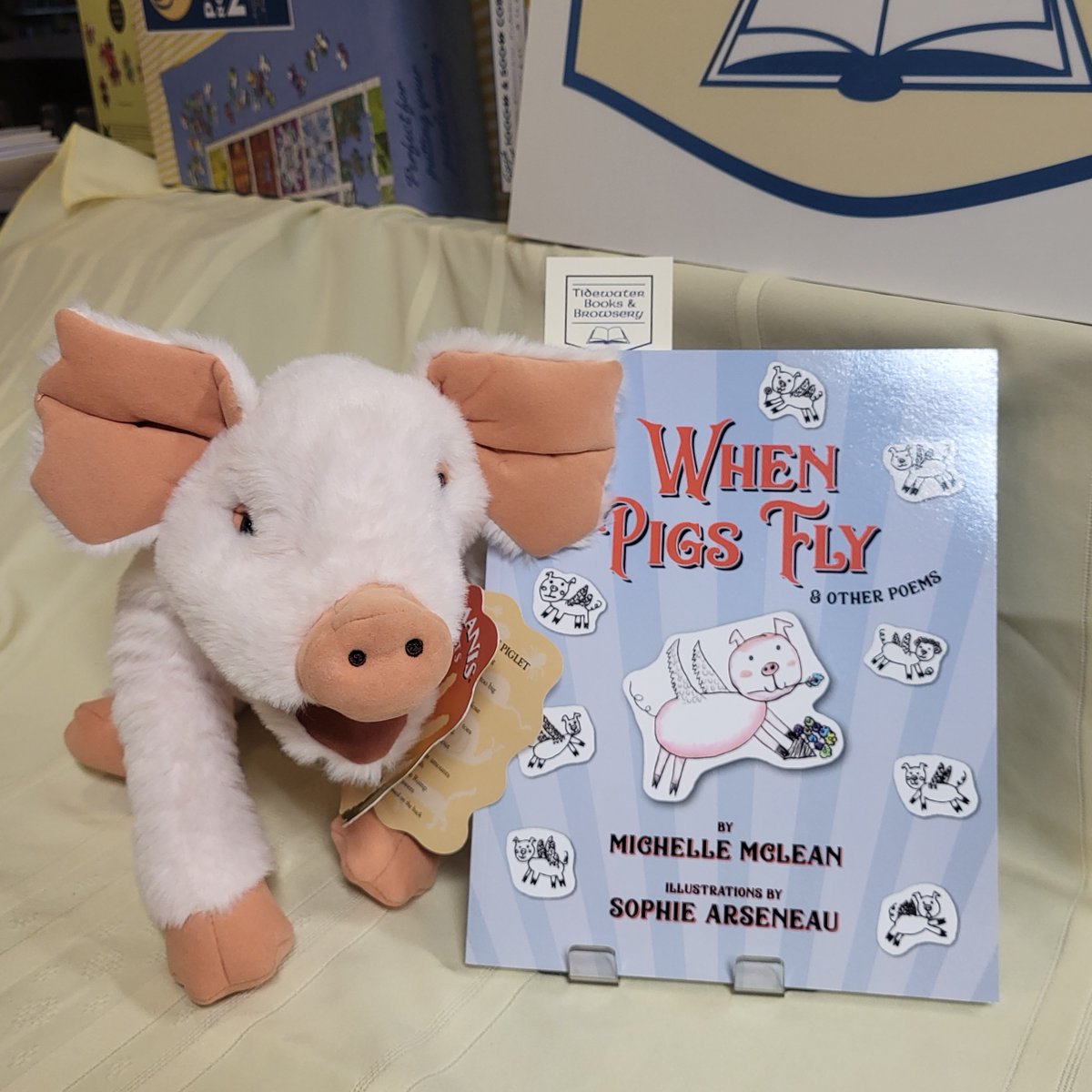 Today's #MaritimeMonday Featured #Book in-store is 'When Pigs Fly' by Michelle McLean & Sophie Arseneau 💕🇨🇦📚🐖🪽

Visit us in person or online at tidewaterbooks.ca! 💕🇨🇦📚

#ShopSmall #ShopLocal #ShopNB #ShopIndie #ReadIndie #ThinkIndie #BookLovers #IndieBookstores