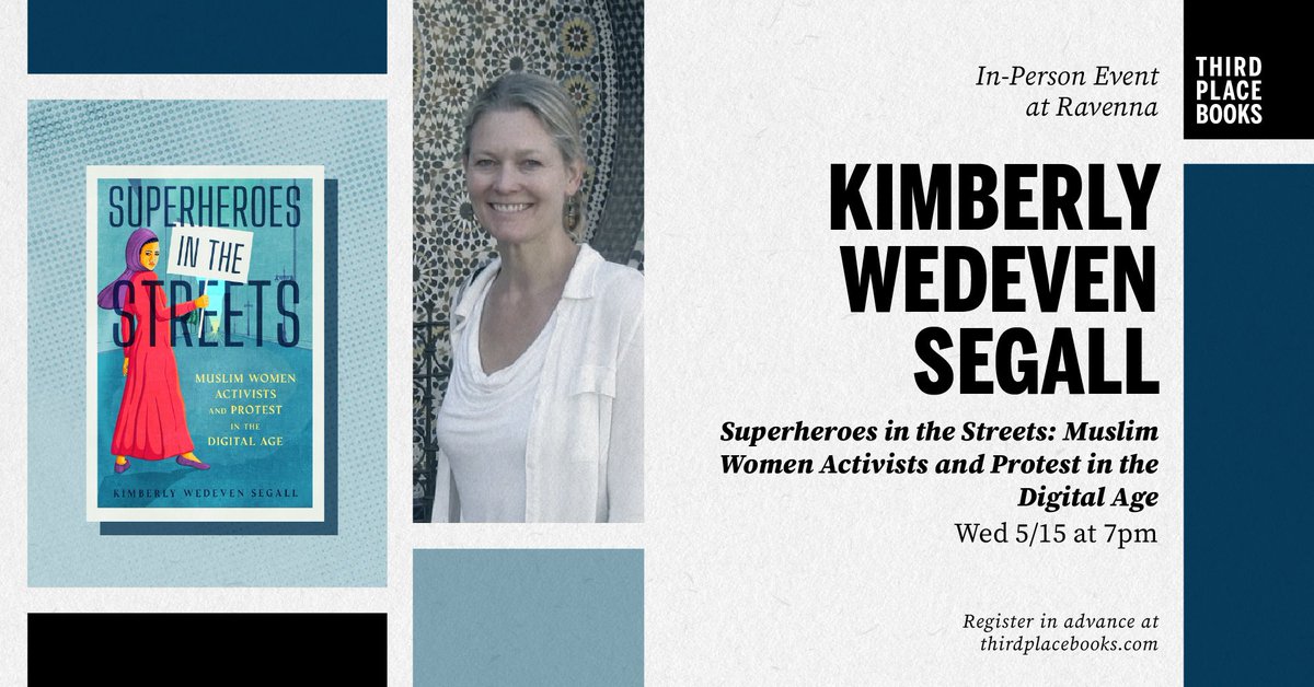 On Wed 5/15 at 7pm Kimberly Wedeven Segall will join us at our Ravenna location to discuss her new book SUPERHEROES IN THE STREETS @upmiss thirdplacebooks.com/event/kimberly…