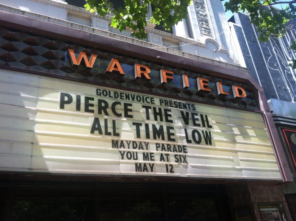 POV: it’s 2013 and A Love Like War just came out and you have tickets to the Spring Fever tour 

#springfevertour #sf #warfield #Alltimelow #piercetheveil #maydayparade #youmeatsix
