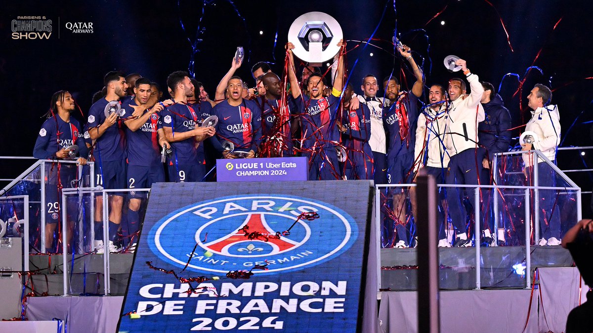 🏆 Champions de France 2023/2024 ❤️💙 ✨ #𝐏𝐚𝐫𝐢𝐬𝐢𝐞𝐧𝐬𝐄𝐭𝐂𝐡𝐚𝐦𝐩𝐢𝐨𝐧𝐬 | @qatarairways