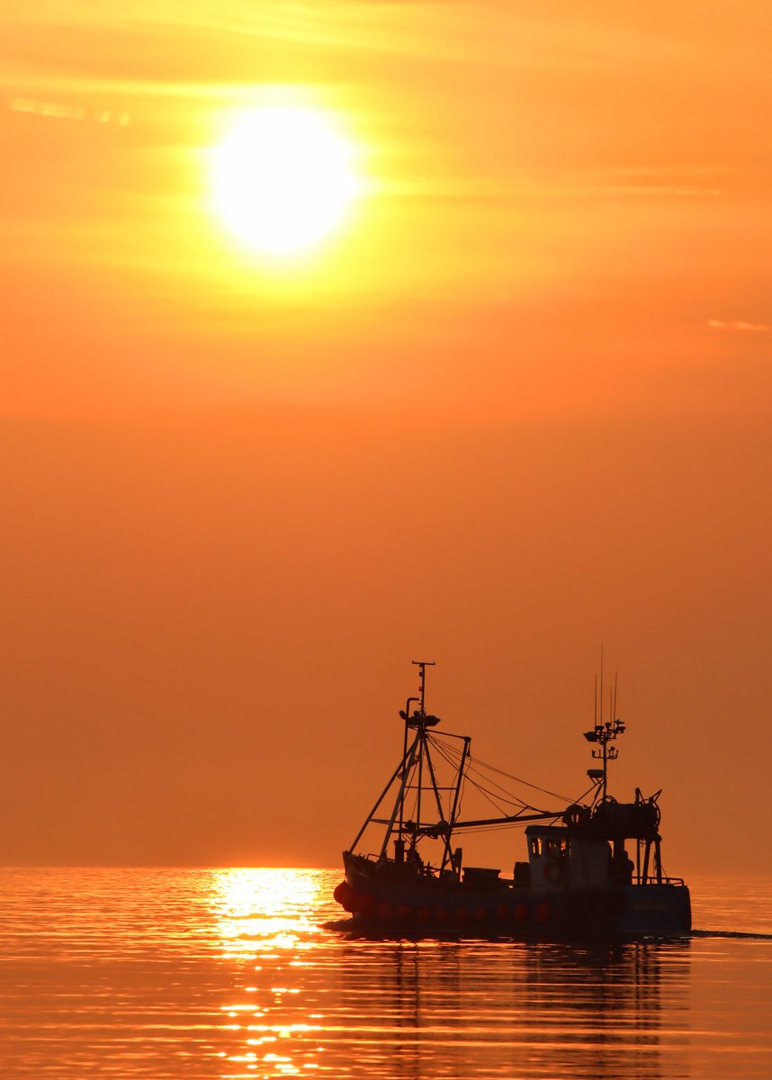 Early morning commuter 'Macdara' #sunrise #boat #sea #Wicklow