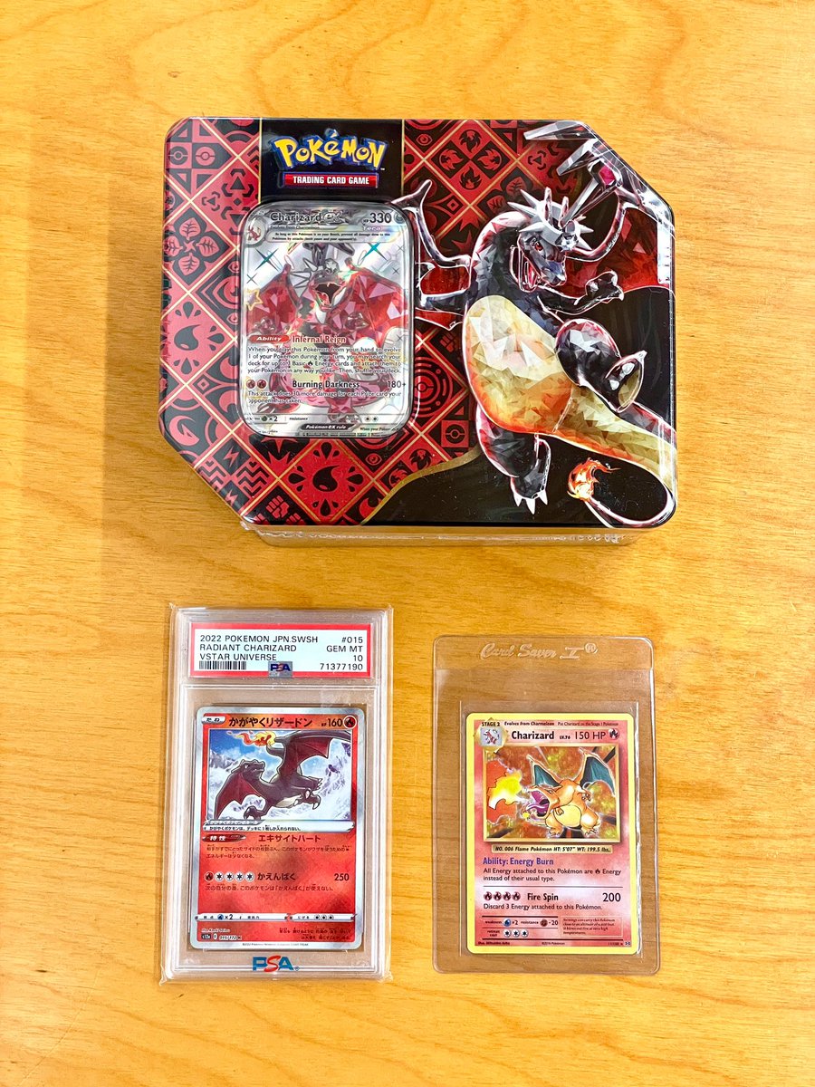 New Joint Giveaway Announcement w/ @ArnoldMoger and @TCGDannyP 🥳🥳
 
There will be 3 Lucky Winners 🏆
🥇 Charizard Evolutions Holo NM
🥈Charizard PSA 10 from Vstar Universe
🥉Charizard Paldean Fates Tin 

All you have to do is ⬇️

Like ✅
Retweet ✅
Tag A Pokemon Fan ✅
Must be