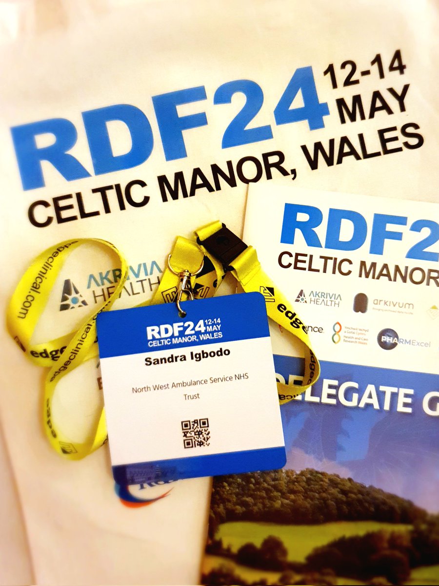I'm looking forward to attending @TheRDForum Annual Conference with the @NWAmbulance Research & Development team #RDF24 Already said 👋🏾 to @AngelaTopping74 @JanetteDunkerl1 @JuliaMilesWolfe @mim_jackson18 @NEAS_Research and can't wait to catch up with more R&D folk!