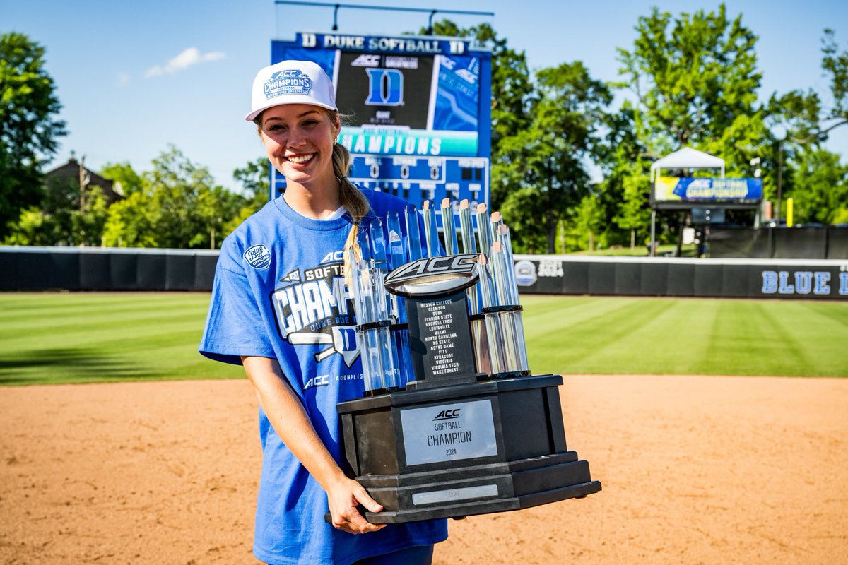 Congratulations ⁦@sarah_c_goddard & ⁦@DukeSOFTBALL⁩ for winning ⁦your conference championship