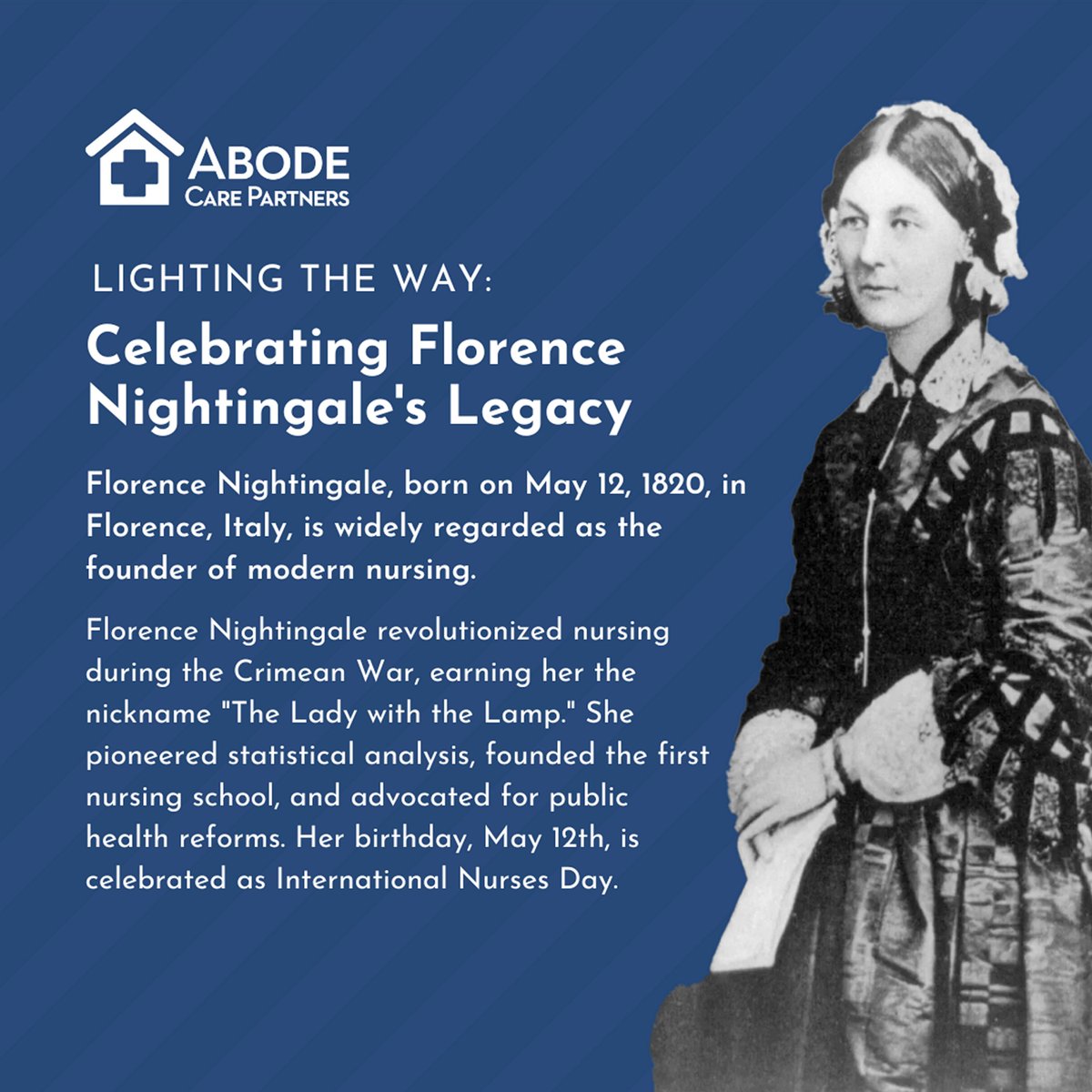 On Florence Nightingale's birthday, we remember her as the 'Lady with the Lamp,' shining light on the importance of care and compassion in healing. 

#LadyWithTheLamp #NursingCare