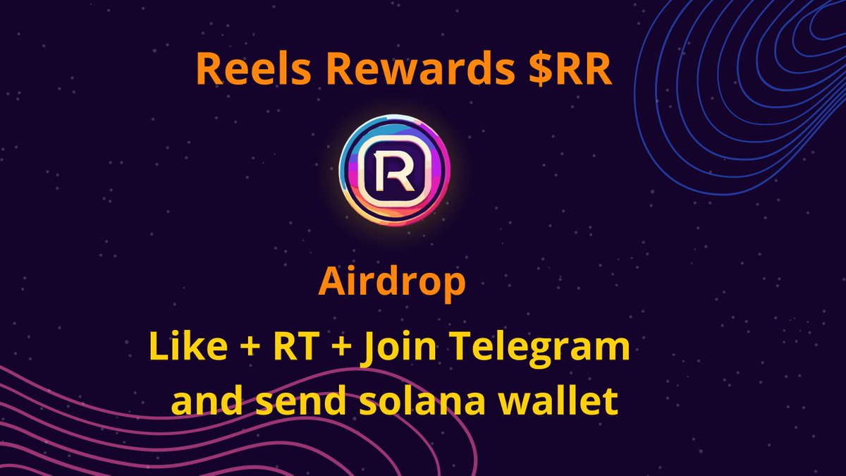 ReelsRewards's tweet photo. 🚨🚨AIRDROP🚨🚨
In celebration of our successful launch, #ReelsRewards $RR will do an airdrop for newcomers.
.
🔁 / 🩷 and drop Sol wallet in https://t.co/73INTESGGE
.
.
#Usecase #NotaMemeCoin
.
#Solana #SolanaAirdrop
Check your wallets 💸💸 https://t.co/LWBv24GFCP