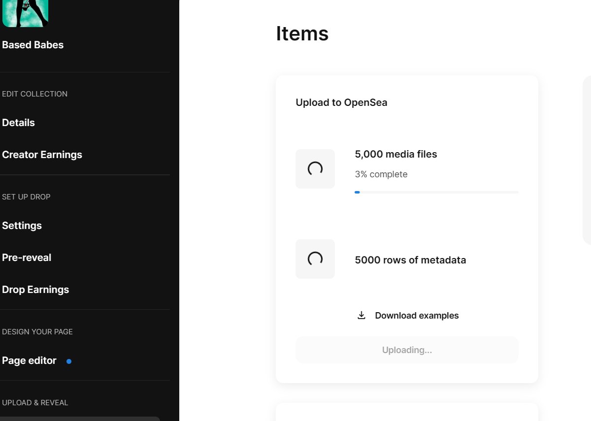 We are ready for reveal! 😍 Uploading now x 

opensea.io/collection/bas…

#OpenseaNFTs #NFTCollection #nfts #nft #opensea #OpenSeaCollection #Base #BaseChain #BASED #basedaf #womeninnfts