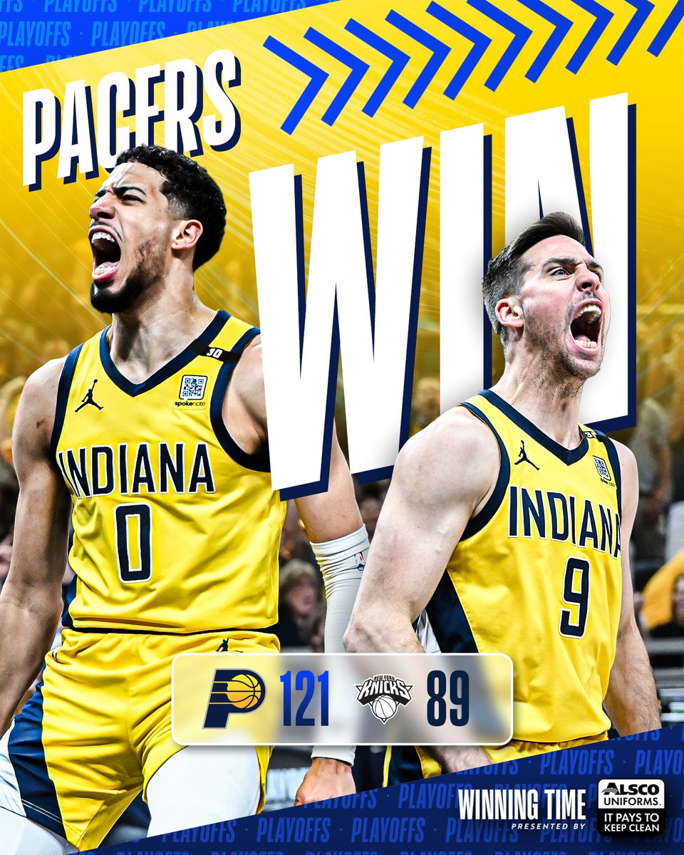 Not_Esportivas's tweet photo. NBA!
O time do @Pacers venceu com muita tranquilidade o time do @nyknicks por 121x89 no quarto jogo e empatou a série pra 2x2 nas semifinais de Conferências dos playoffs da @NBA
#NBA #NBABrasil #NBAPlayoffs #OnlyHere #KiaTipOff23 #NBAnaESPN #BoomBaby https://t.co/1fbVCwtgWl