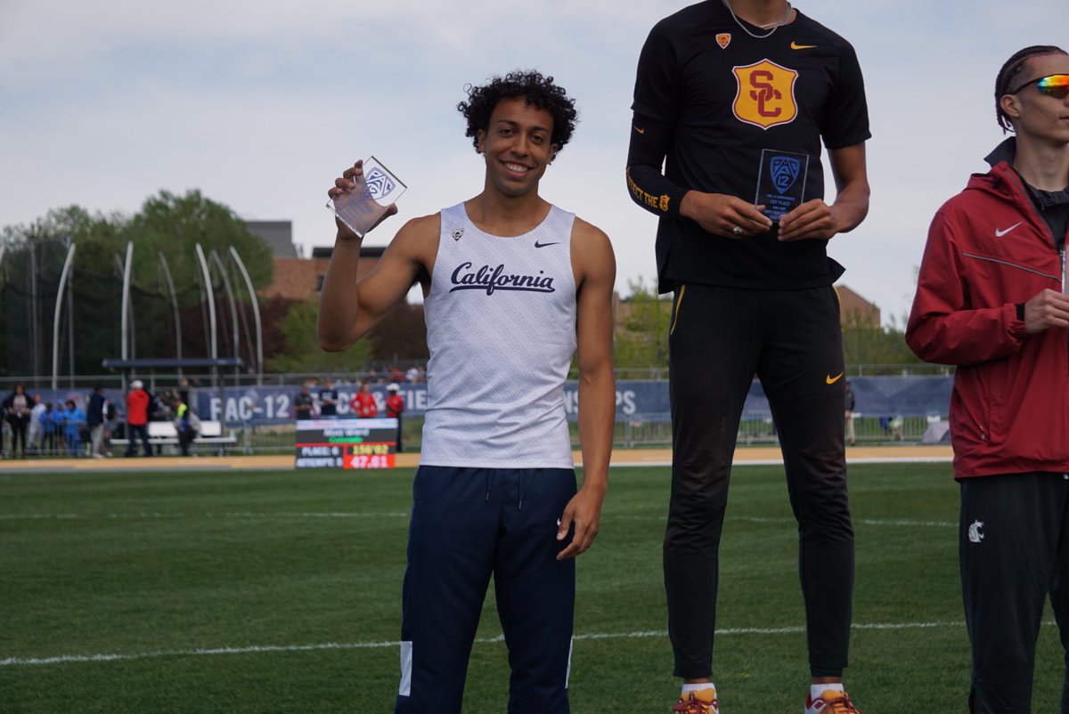 Men’s HJ | Jai Williams is your Pac-12 silver medalist with a mark of 2.09m (6-10.25)!! Riley Knott (4th, 2.09m) and Victor Ezike Jr. (2.03m/6-8) also score for Cal. #GoBears🐻