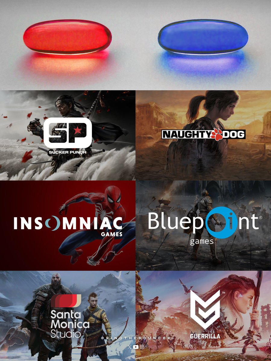 Which set of #PlayStation Studios do you hope to see new announcements from at the rumored PS Showcase?🚀 🔴Red Pill 🔵Blue Pill Let’s go!😎 #PS5 #Gaming