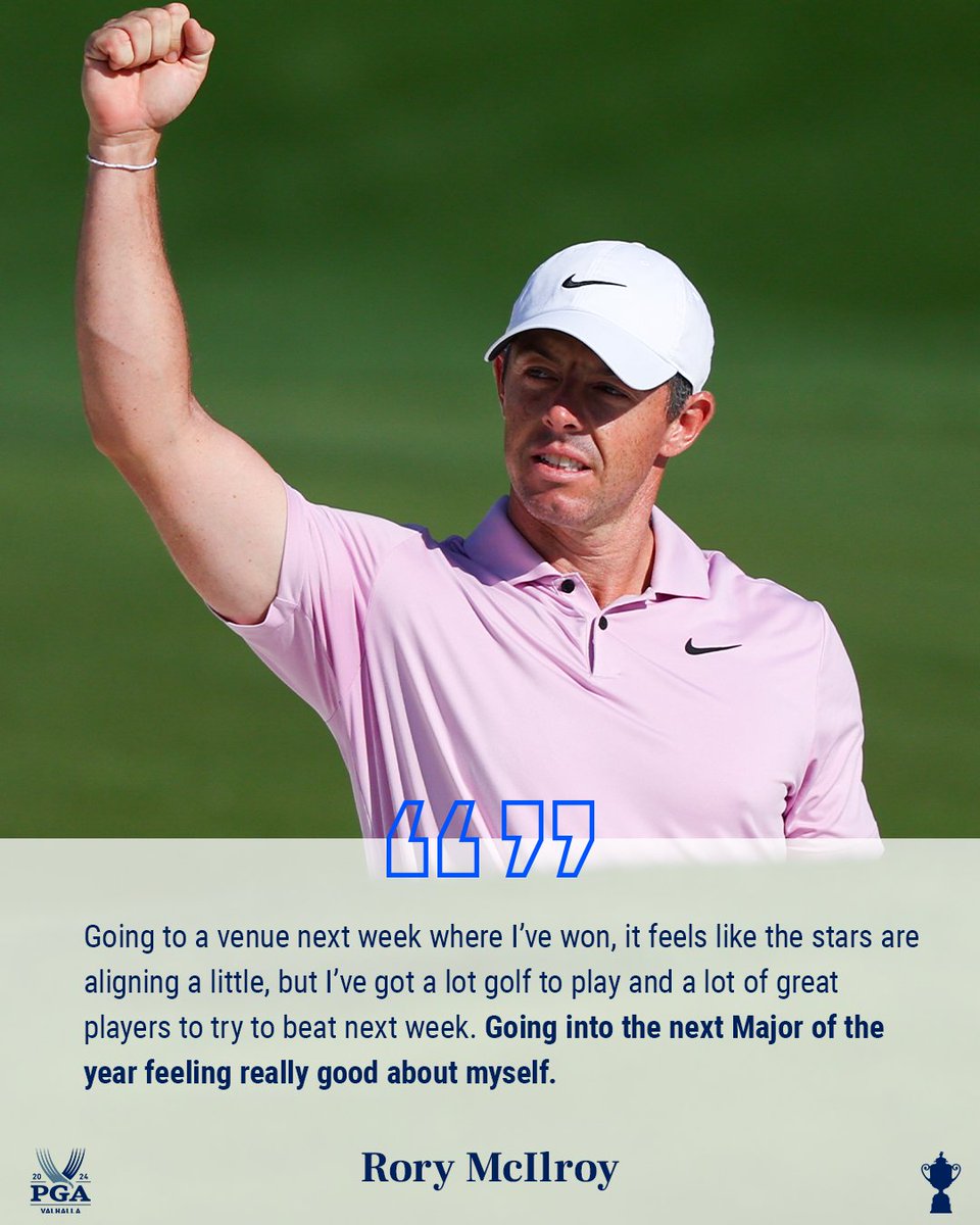 Rory McIlroy is riding some serious momentum in his return to Valhalla Golf Club 🏆 #PGAChamp