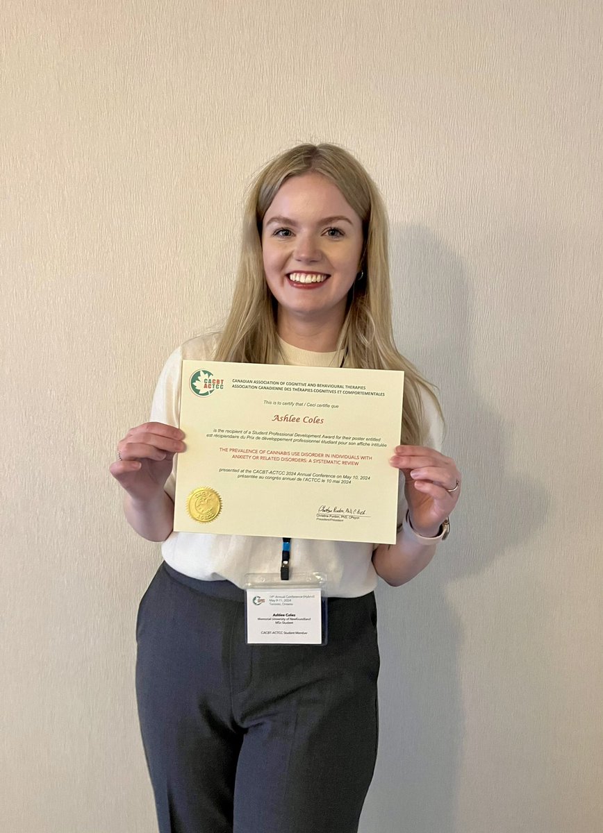ashleecoles017's tweet photo. Such a wonderful first experience at the #CACBT2024 conference! I’m very grateful for the opportunity to attend and learn so much from leaders in their field, much of which I hope to carry through my future training 😁 https://t.co/aAtzbB05jb