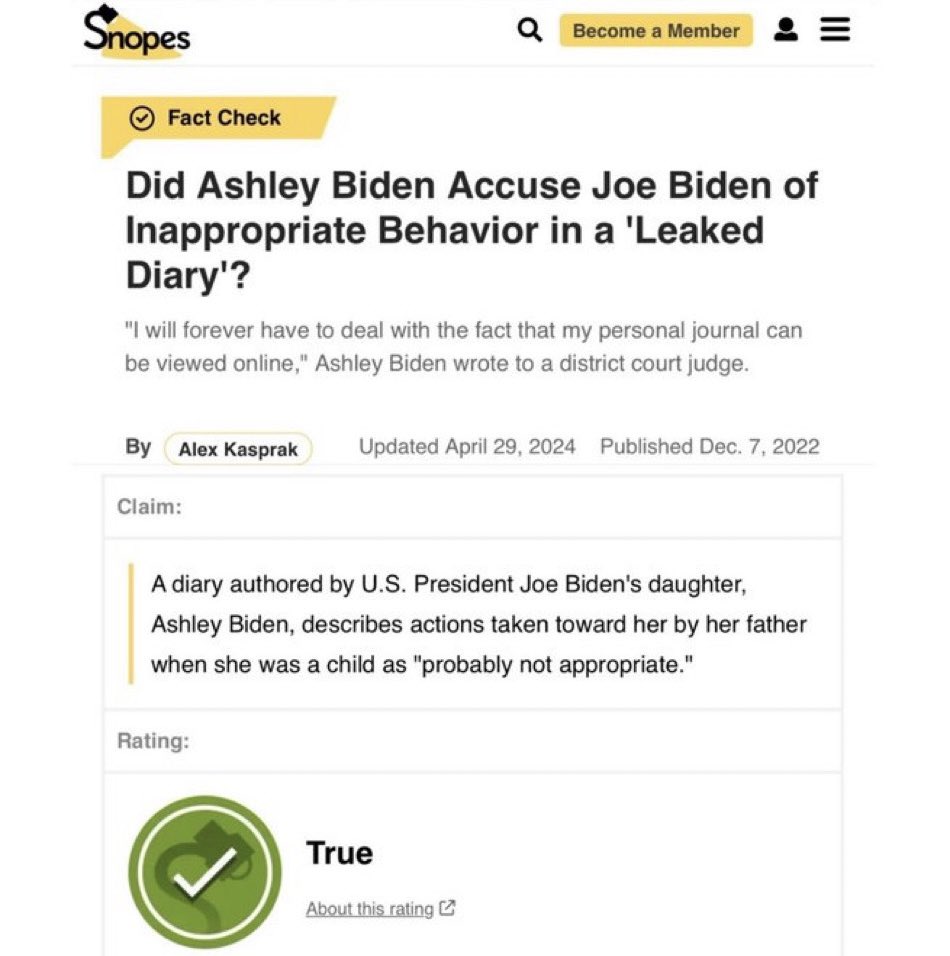 UNDEBUNKED: We now know that claims of sexual abuse made by Joe Biden’s daughter are authentic. Ashley Biden admitted that she wrote about the sexual abuse at the hands of her father in her diary. Will a single White House Correspondent ask the president about it? Nope.