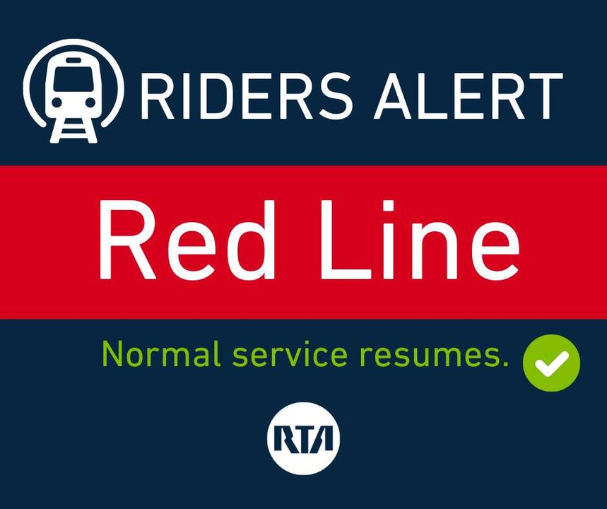 🚇 Update: Red Line trains have resumed normal service. Blue Line rail service remains suspended until further notice.