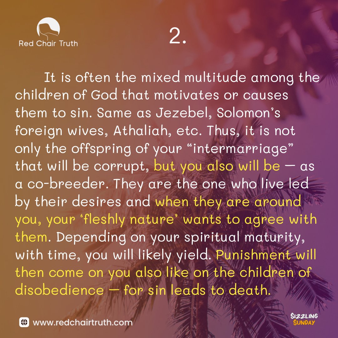 To be like the patriarchs who walked with God, we must not cohabit with those of the world... 

Learn something beautiful on today's Sizzling Sunday! 

#RedChairTruth #SizzlingSunday #ItaUdoh #Christianpoetry #literature #devotional #christianart #journal