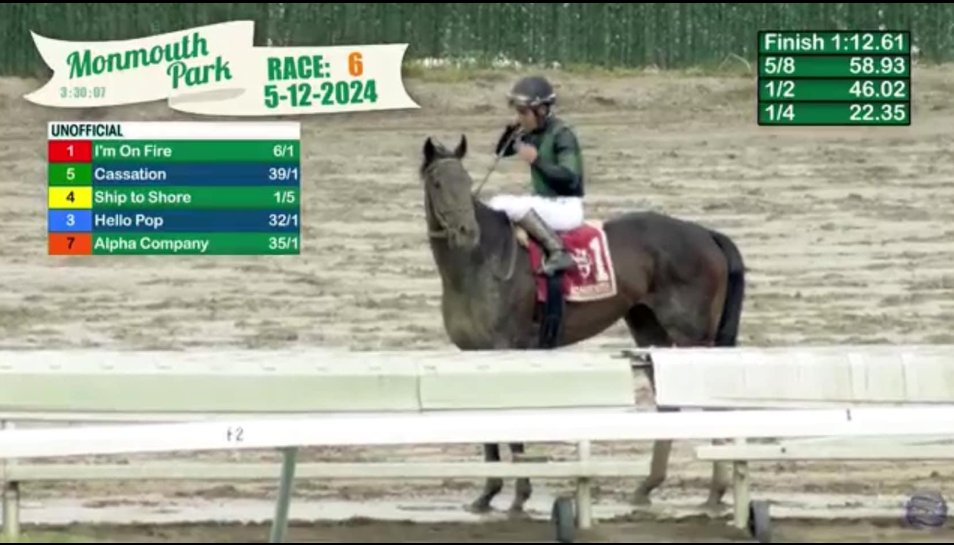 ABL_Stable's tweet photo. So proud!!! Our NJ homebred, I'm on Fire, wins today at Monmouth Park!! Congrats to trainer Pat McBurney, jockey Paco Lopez, and all connections!! https://t.co/bSGOwpeg2i