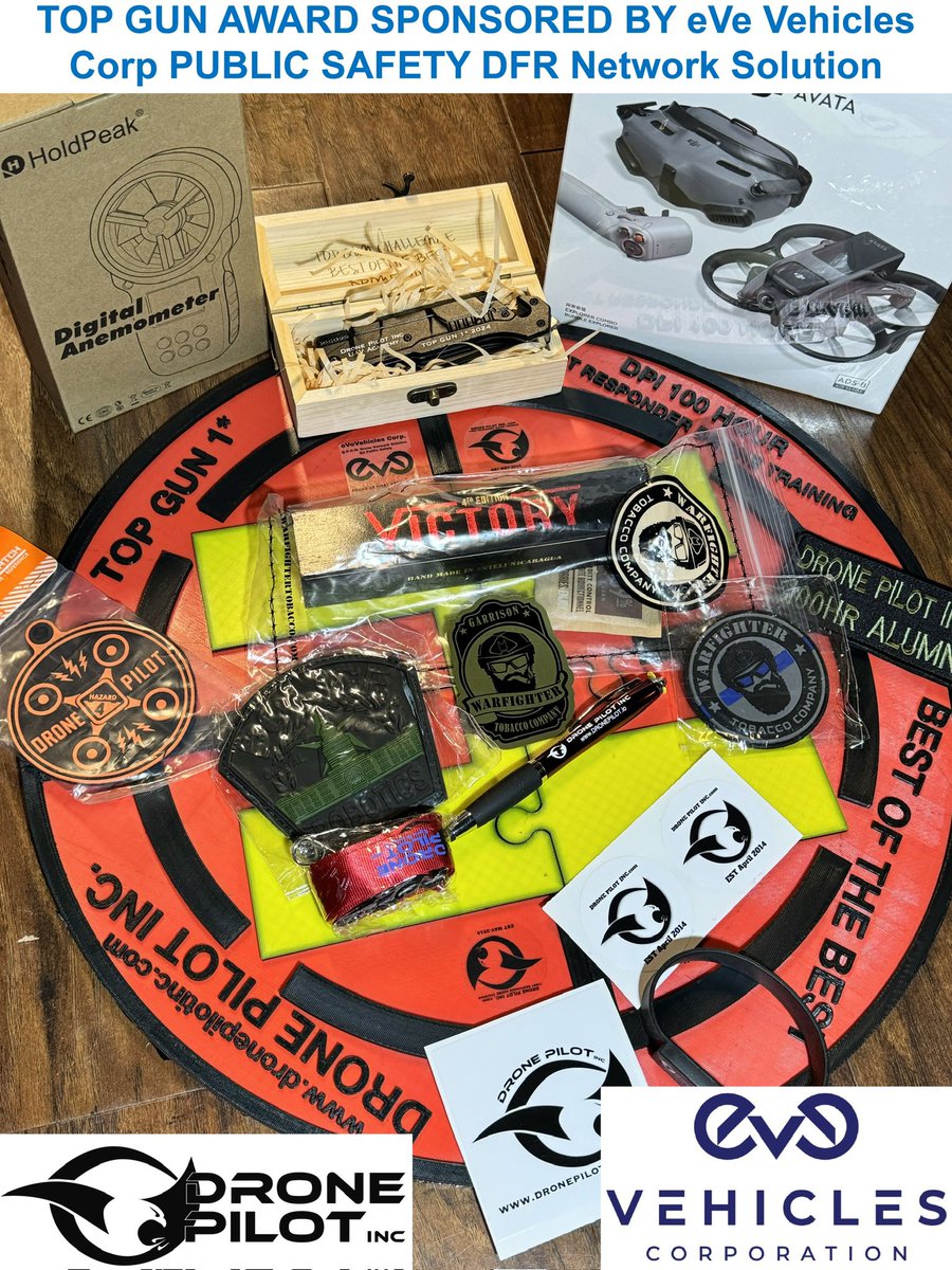 Drone Pilot Inc Bexar County #2 UAV 100 Hour Public Safety Academy TOP GUN Challenge AWARD is Sponsored by eVe Vehicles Corp your 100% USA Built Drone As First Responder (DFR) Network Solutaion! evevehicles.com Thank you eVe Vehicles for STEPPING UP! #evevehiclesdfr