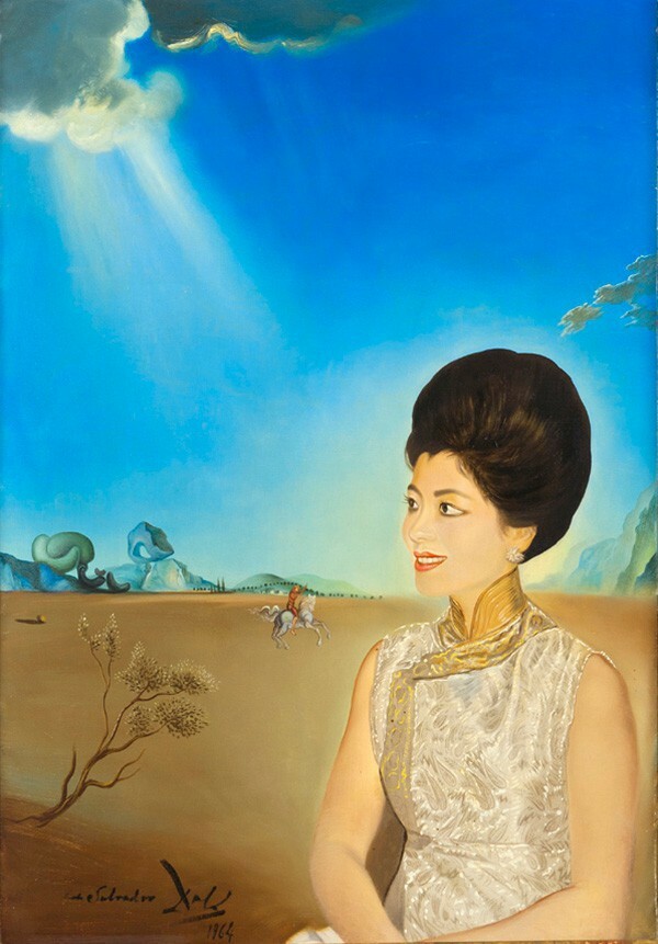 Portrait of Mon Ling Yu Landegger, (1964) wikiart.org/en/salvador-da…
