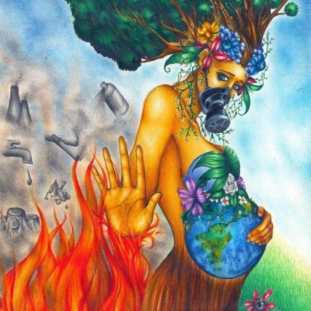 Happy Mother's Day... Mother Earth... Image cropped from: Mario Rosales Ramírez's 'Ponle un Alto al Calentamiento Global' (2009)