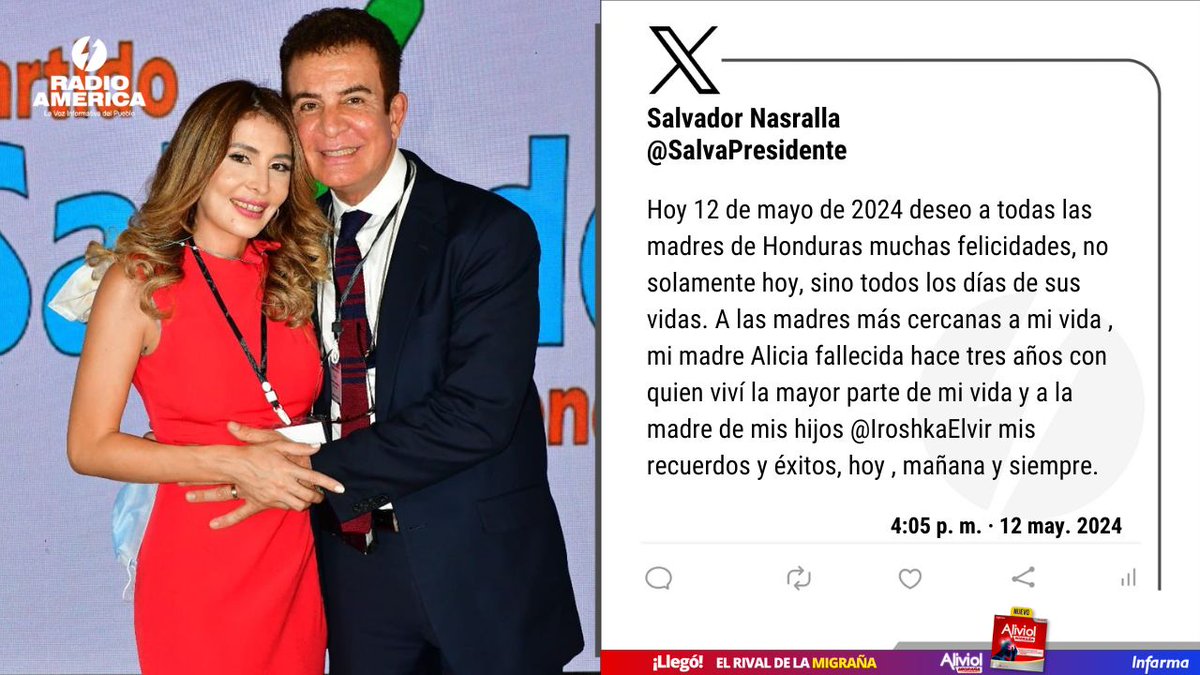 El mensaje del líder del PSH, Salvador Nasralla, dedicado a las madres hondureñas. #AméricaNoticias #RadioAmérica