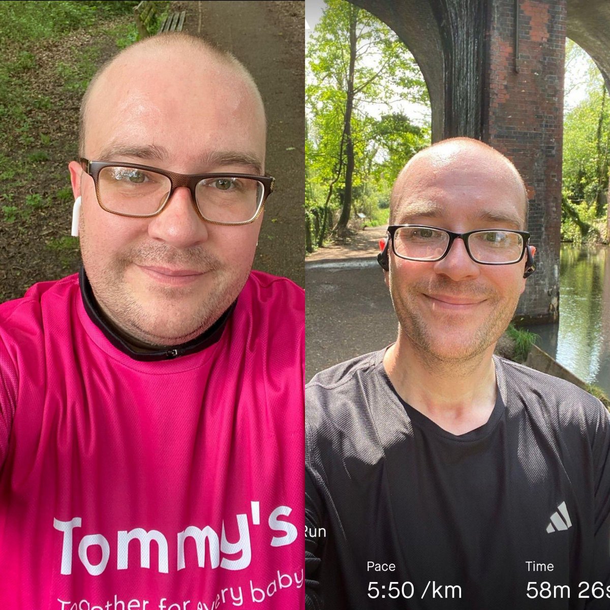 A year apart😮 crazy when I realise how far I have come. Over 6 stone lost with health eating and @huel 
Running for @tommys at @LLHalf saved my life, best thing I ever did, go for it what you you got to lose🏃🏻‍♂️ #weightloss #mentalhealth #goforit