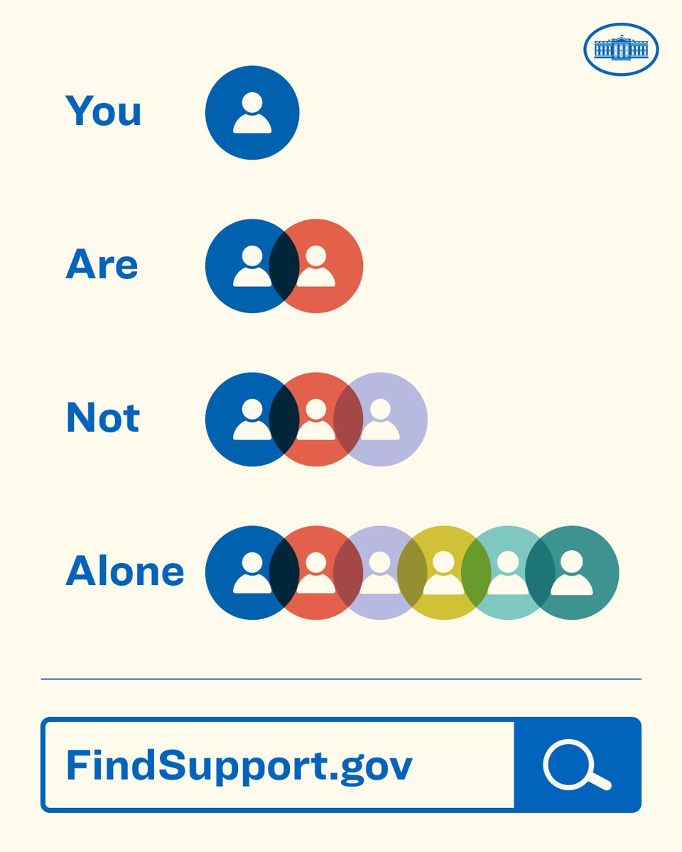 To anyone struggling with mental health challenges – know that you are not alone. Our Administration launched FindSupport.gov to help connect Americans with the support they need.
