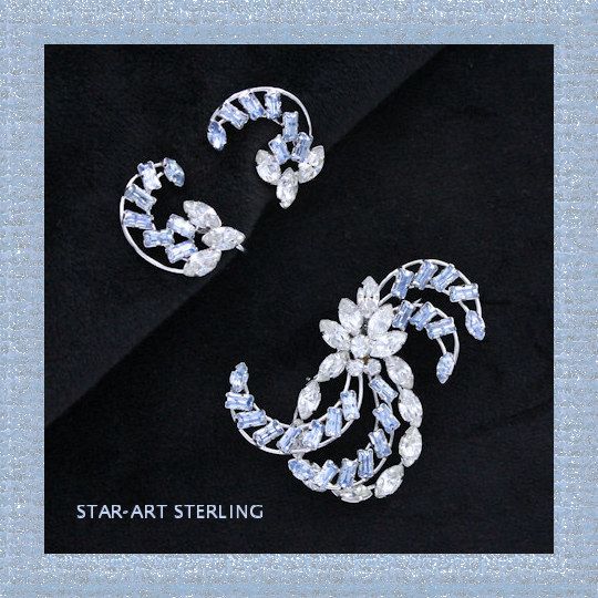 Star-Art Sterling Brooch & Earrings Set buff.ly/4bcbI36