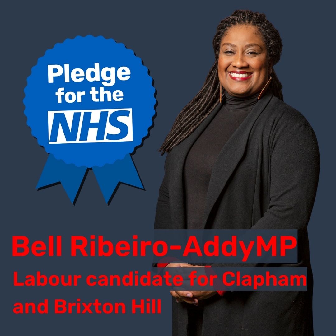 🔥Labour candidate for Clapham & Brixton Hill @BellRibeiroAddy takes the #NHSPledge If re-elected, she will support proper NHS funding, reinstatement of the Health Secretary's duty to provide healthcare, and oppose NHS outsourcing. Email your candidates: weownit.org.uk/act-now/pledge…
