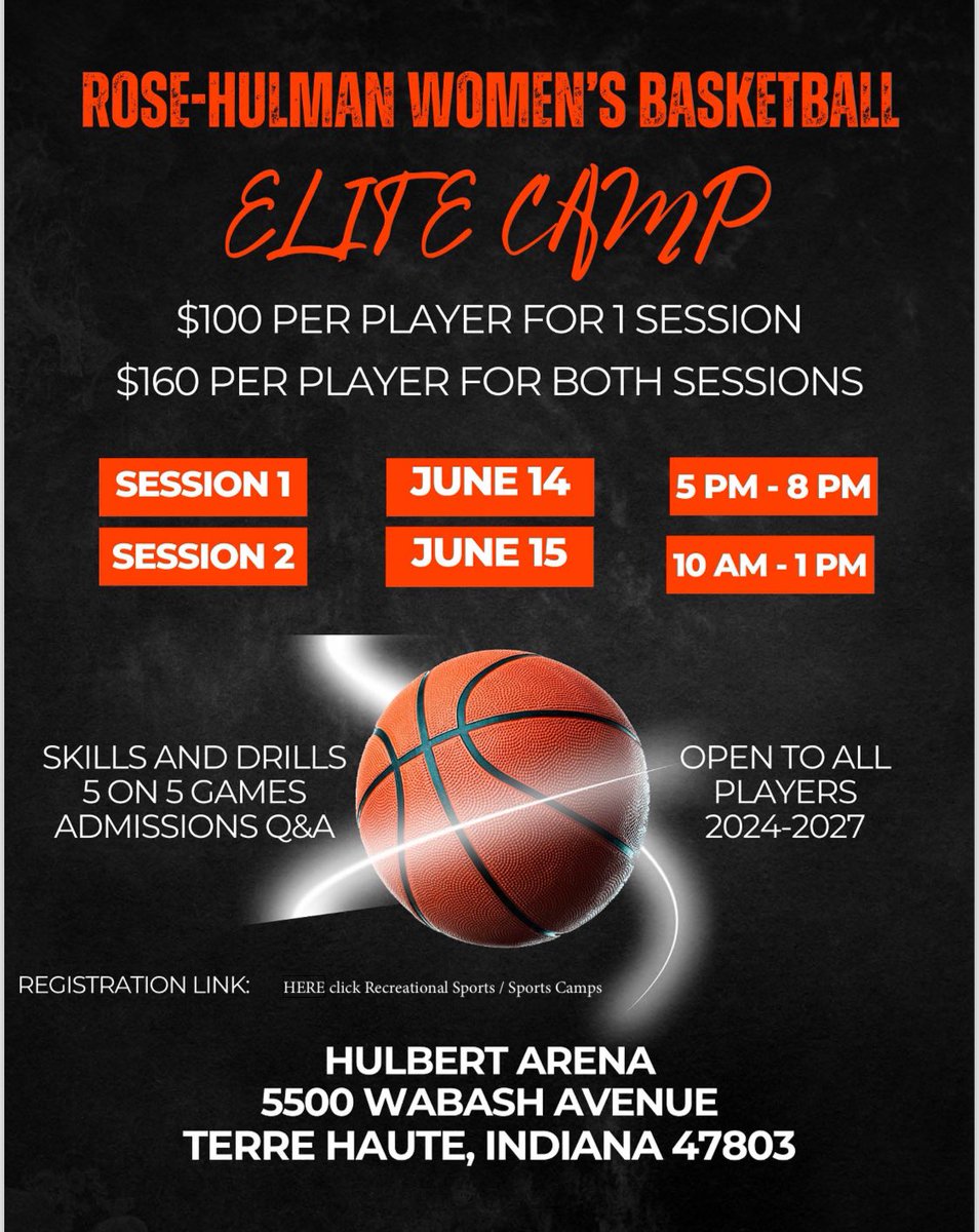 WANTED - FUTURE ENGINEERS!!!  Join us for our June Elite Camp June 14th and/or 15th. You will get to experience a college level practice and have an opportunity to learn more about Rose from Admissions. Hope to see you there! 

commerce.cashnet.com/cashnetg/stati…