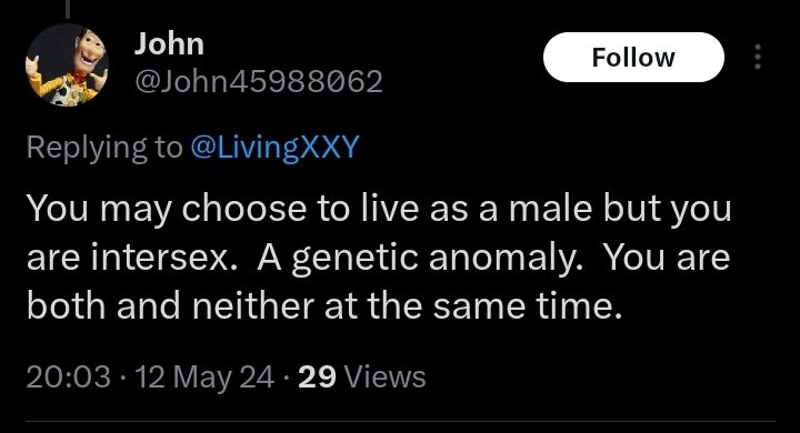 Erm, no. 

My sex is male, if don't 'identify as male', because the reality is that I am a male 😅

These genderists are insane, not to mention hypocrites.