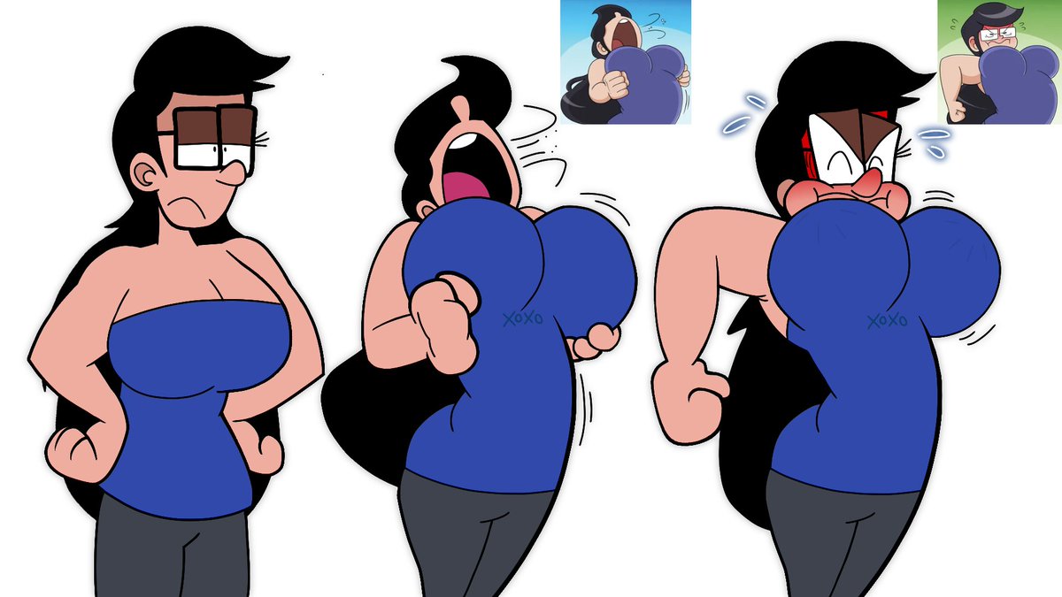 redraw of @Suprdee2 's recent comic panels rosa's couldn't handle the capacity from how much air she breathed in, and blame it on her massive chest cause those things blot out the sun and her face is the sun