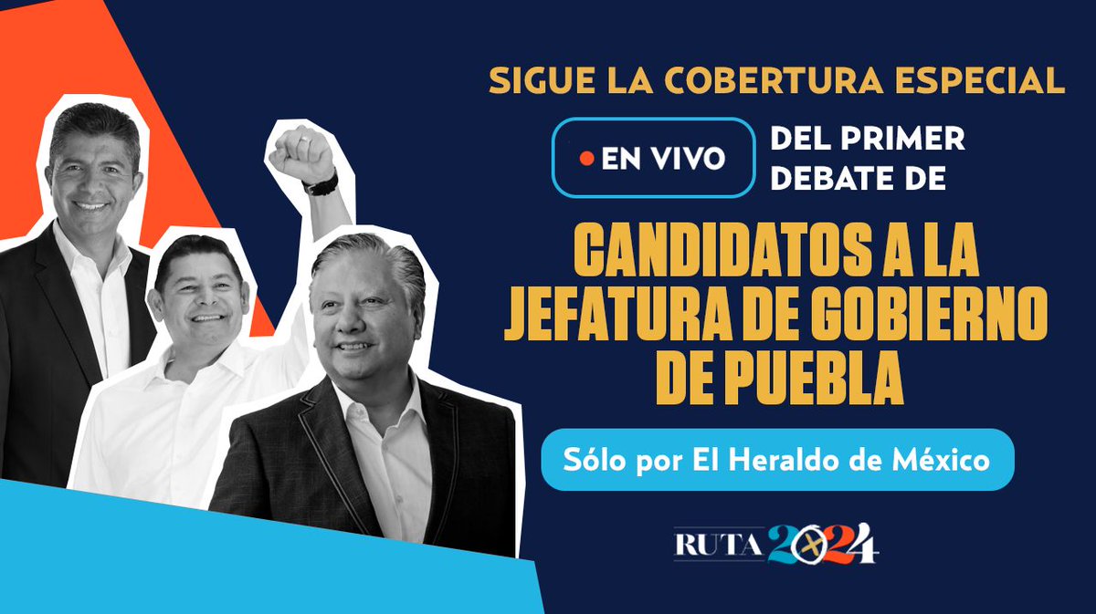 #Ruta2024 | Sigue #EnVivo el primer debate a la jefatura de gobierno de Puebla por la transmisión de #HeraldoRadioAltiplano ➡️ goo.su/Gjo3