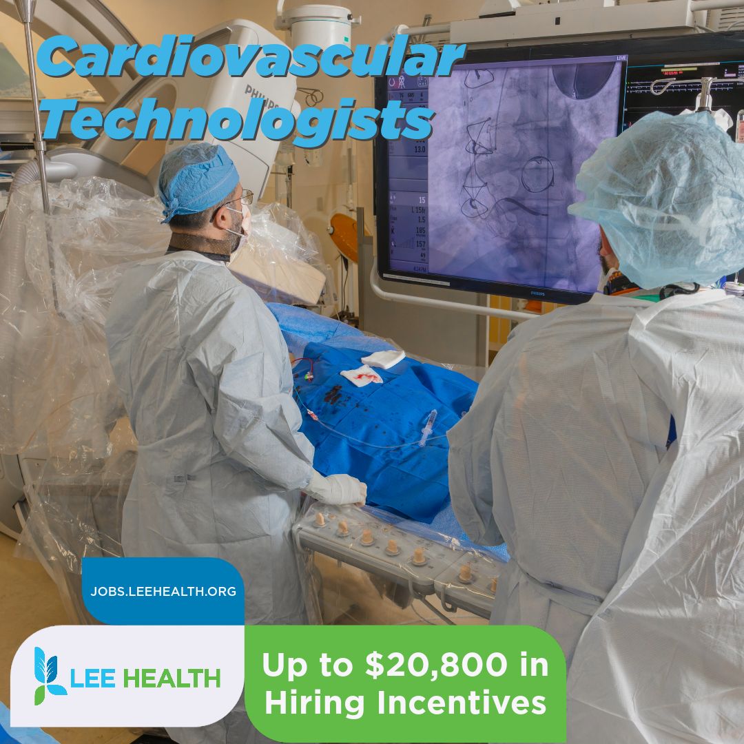 🔍 Job Alert: Cardiovascular Technologist II at Lee Health in Fort Myers, FL! 🌟 Offering up to $20,800 in hiring incentives! Apply today! bit.ly/LeeHealth_Card… #HealthcareJobs #CardioTech #FortMyers #LeeHealth #RCES #RCIS #Florida