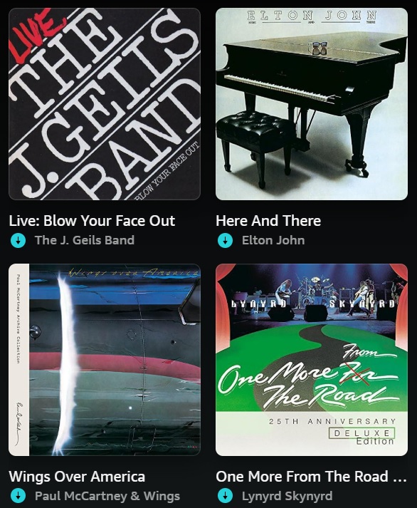 #LIVEalbums #1976albums 
which one do you like most? 🎹🥁🎤🎸🎶

#TheJGeilsBand #EltonJohn #PaulMcCartneyandWings #LynyrdSkynyrd