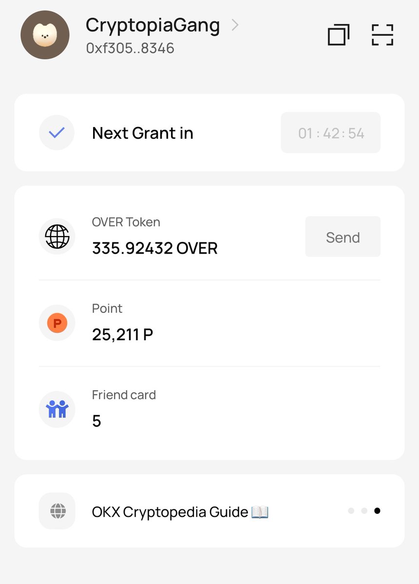 Hey beautiful people! 💎 drop your @overprotocol address in the comments, and I'll send you all some OVR tokens. And if you'd like to send a token my way as well, here's my address: 0xf305d2e7Ea7fc02c0bB81c8Bb0614baeC6698346
Let's fkn gooooo! 

#OverProtocol #OverWallet