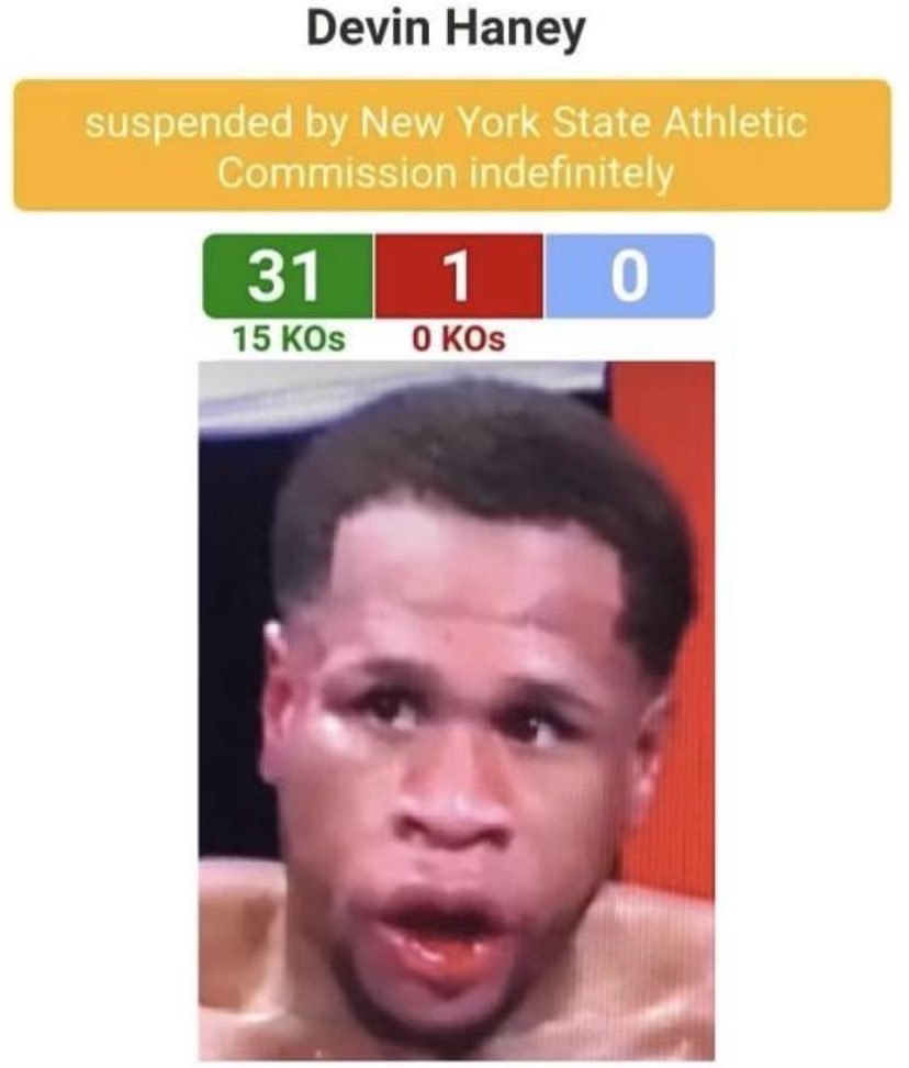 BoxRec Updated Devin Haneys Profile Pic💀