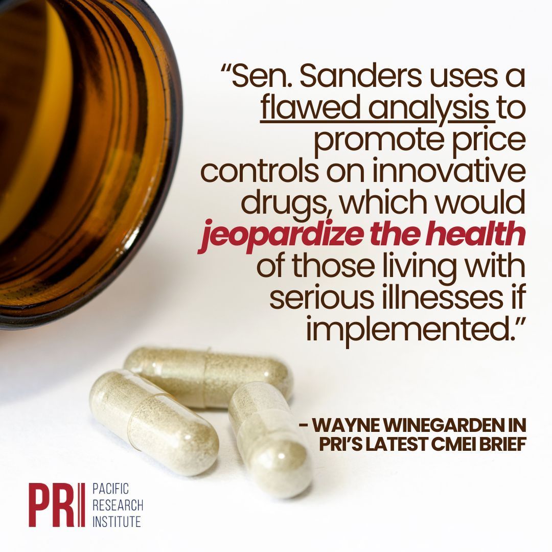 Dive into the details with the latest @PacificResearch brief, uncovering the flaws in the @JAMA_current study used by @BernieSanders to support drug price controls and the threat price controls pose to patient well-being. buff.ly/3WDm1Zg