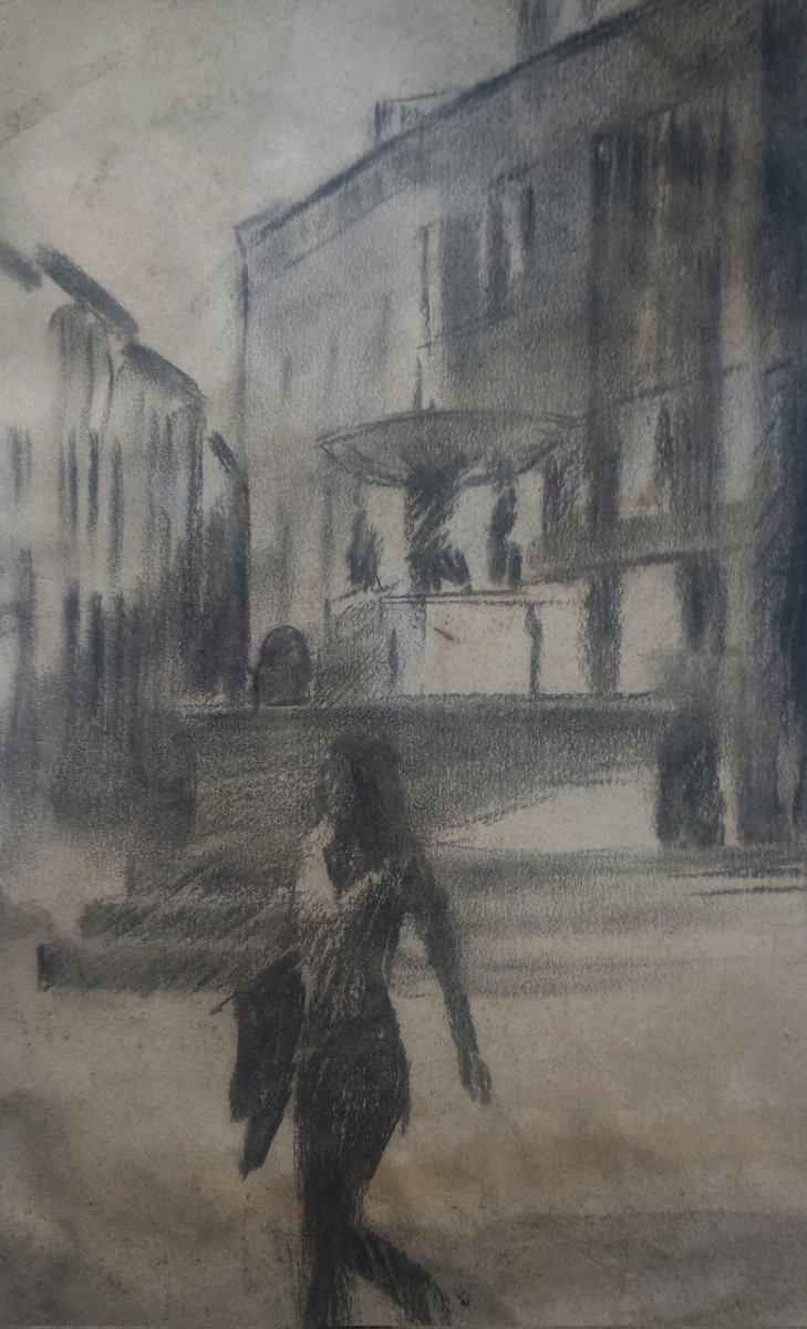 Charcoal sketch of Rome from some years ago... #sundayvibes #Rome #Roma #charcoal #drawing #artist #art