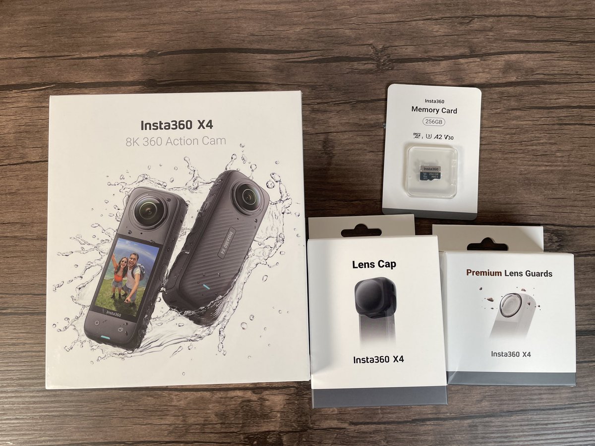 Insta360 X4が届いた！
X3と比較するのが楽しみ🤤