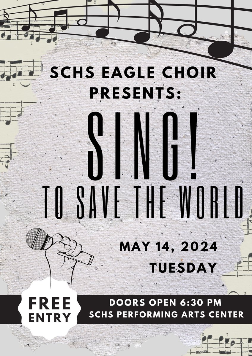 Join us Tuesday, May 14 for tour Eagle Choir's final show of the year! @cobbperforms @DrSeanStrachan1 @SouthCobbArts @scobb_eagles