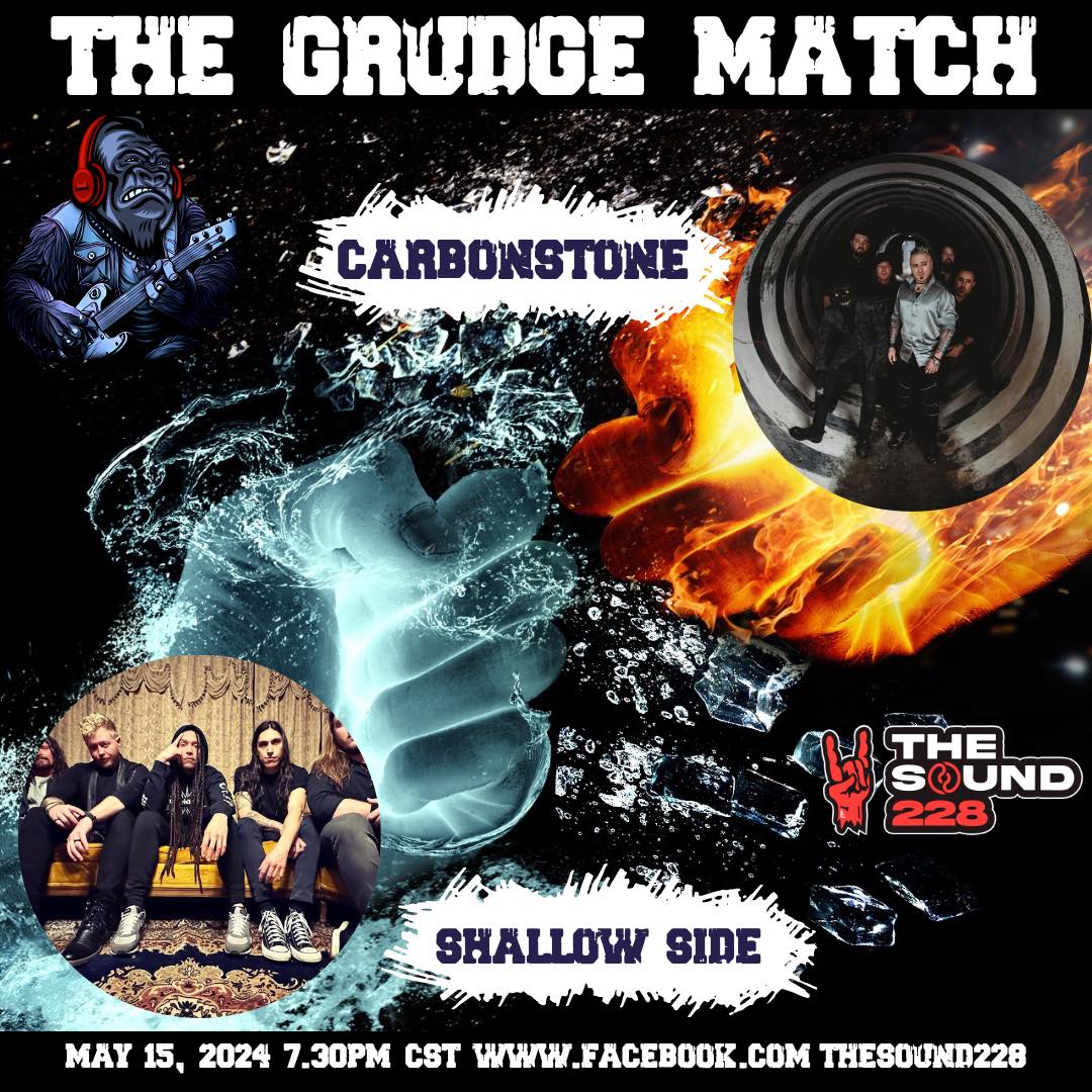 We are LIVE TONIGHT, Wednesday, May 15th, at 7:30pm central with @nvsnband and the World Premiere video for 'Black Hole'! Our Grudge Match music video battle features @xcarbonstonex with 'White Noise' facing off against 'Filters' by @shallowsideband. linktr.ee/TheSound228