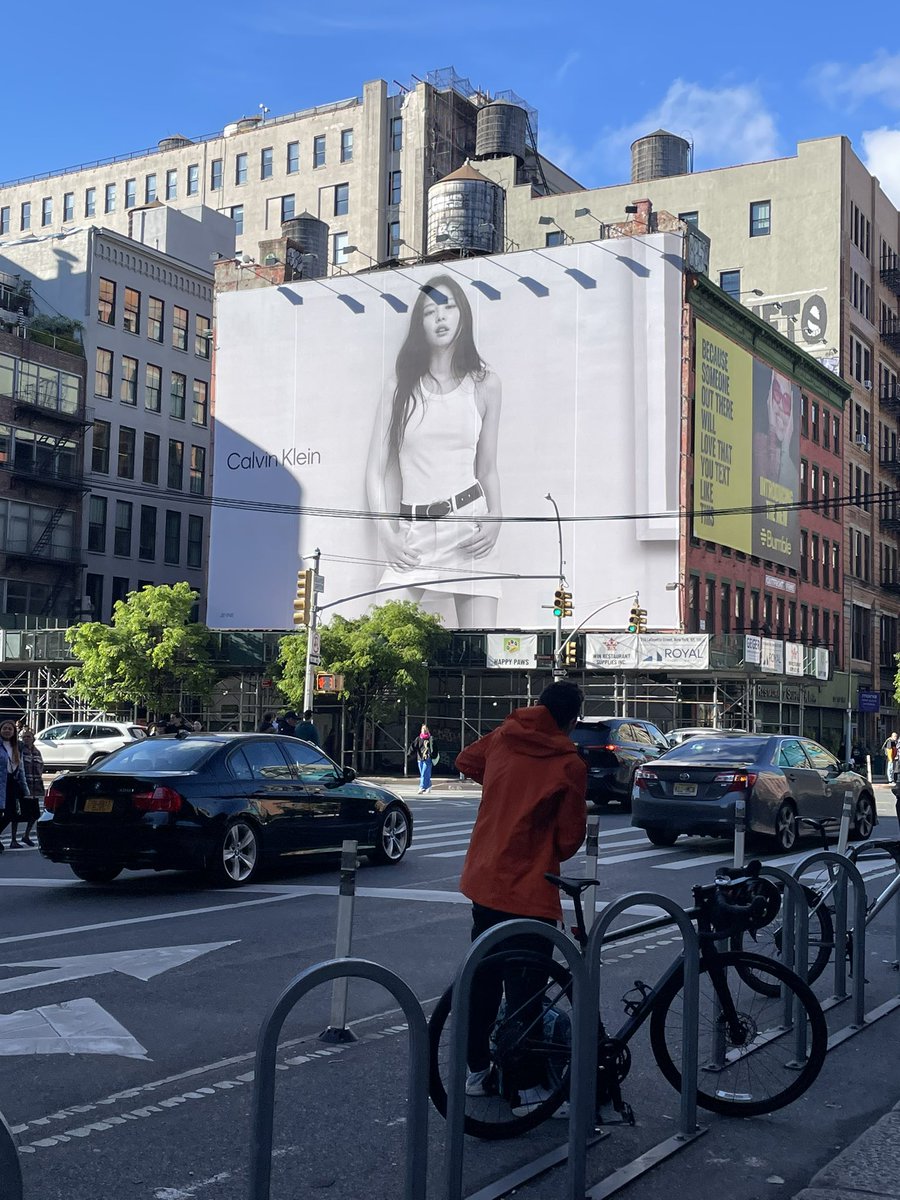 #JENNIE Calvin Klein billboard in NYC!! @CalvinKlein @BLACKPINK