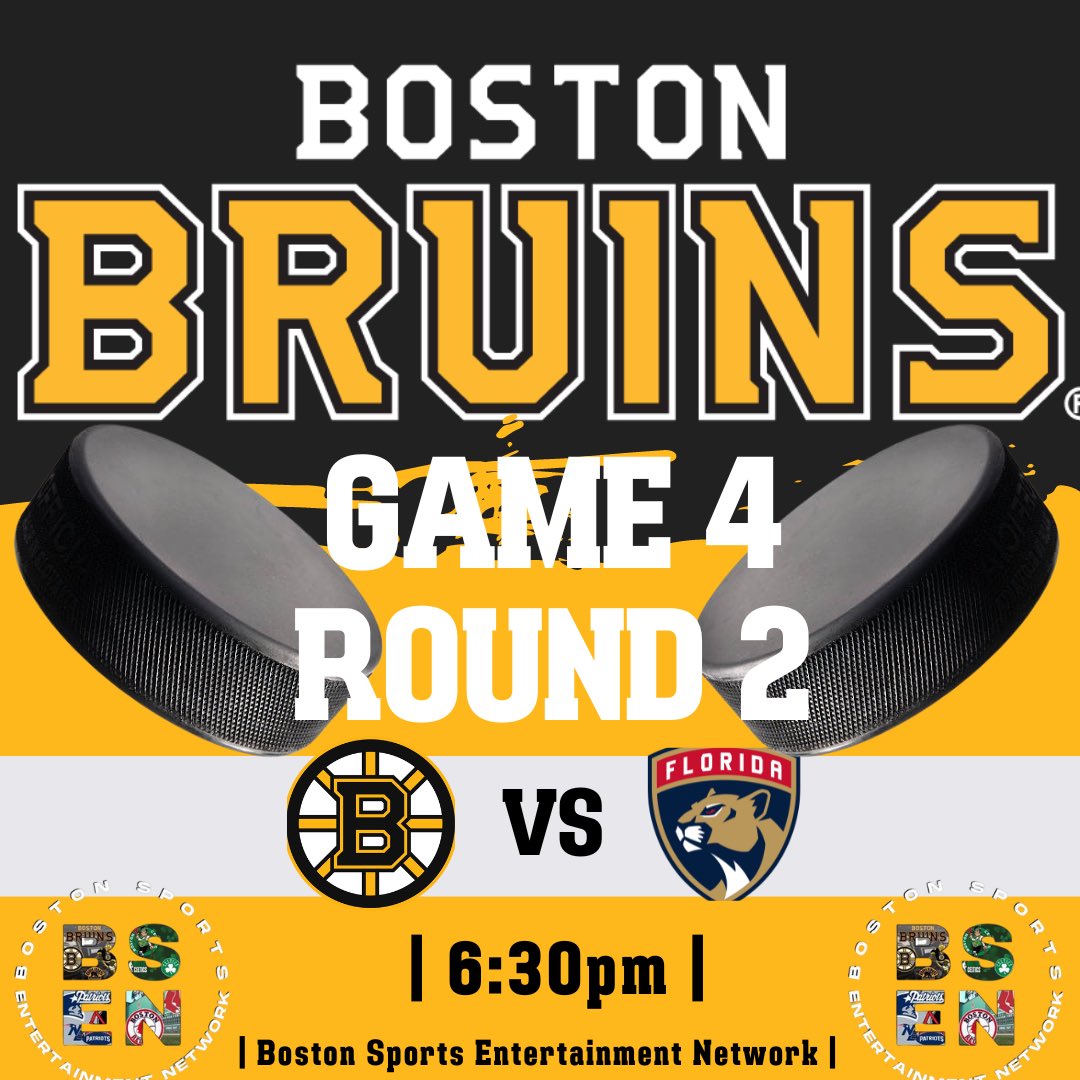 🏒🥅ITS #Game4🥅🏒

Our @NHLBruins playing Game 4 tonight against the @FlaPanthers. 

#Game2 starts 📍NOW📍 
OUR Team needs OUR support!!!

#NHLBruins     #NHL @NHL #GameDay #Support #BostonStrong #BostonSports #NHLTwitter #BSEN @NHLNetwork #Round2
