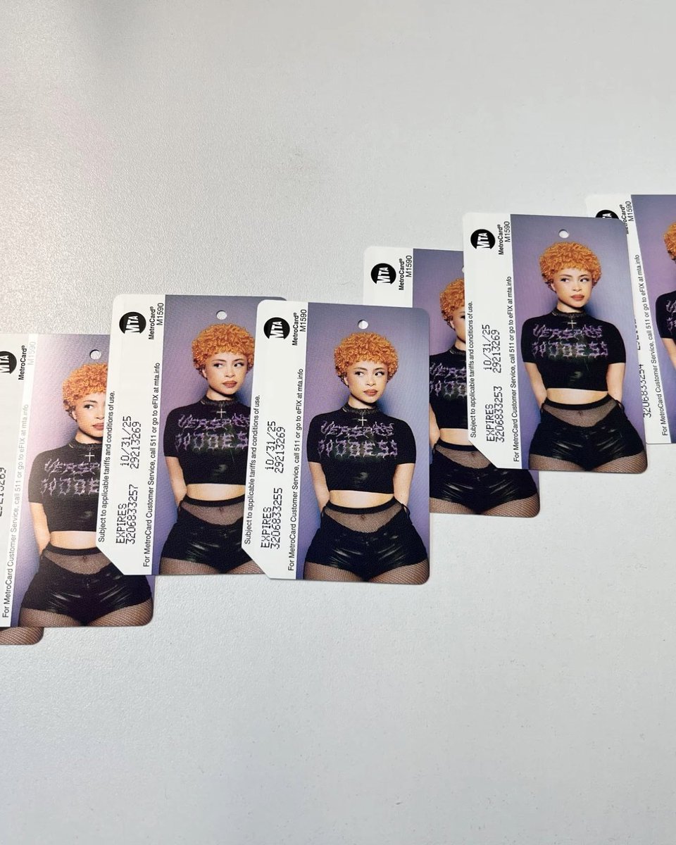 Limited Ice Spice Metrocards will be available in NYC to commemorate her upcoming debut album “Y2K.” They’ll be available at vending machines at Fordham Road (4 and B/D), Penn Station (A/C/E) and Times Square starting at midnight.